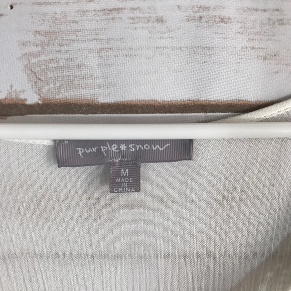 Boho Style Top, Cream, Size Medium - Picture 4 of 6